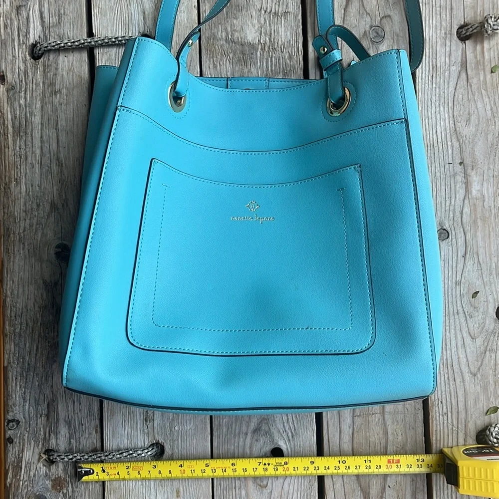 Nanette Lepore Vegan Leather Kassandra Shoulder Bag in “Tiffany Blue” - Picture 9 of 10